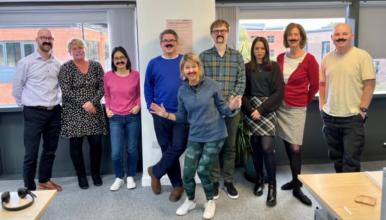 Team members supporting Movember