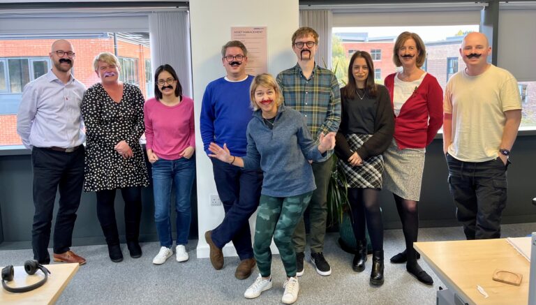 Team members supporting Movember